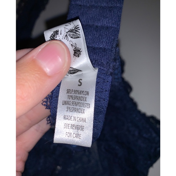 Navy Blue lace bralette - Picture 1 of 3